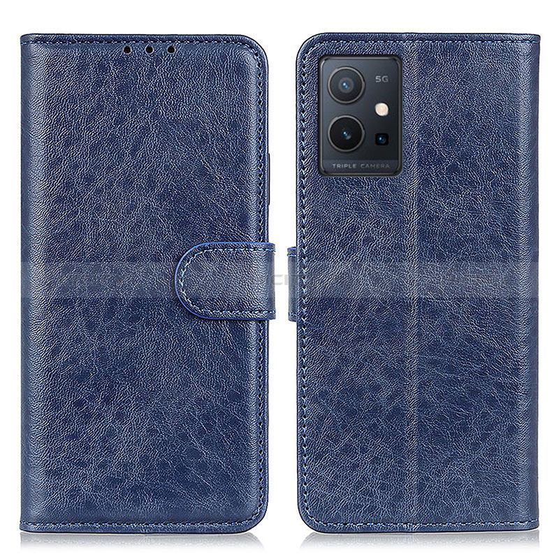 Coque Portefeuille Livre Cuir Etui Clapet A07D pour Vivo Y33e 5G Bleu Plus