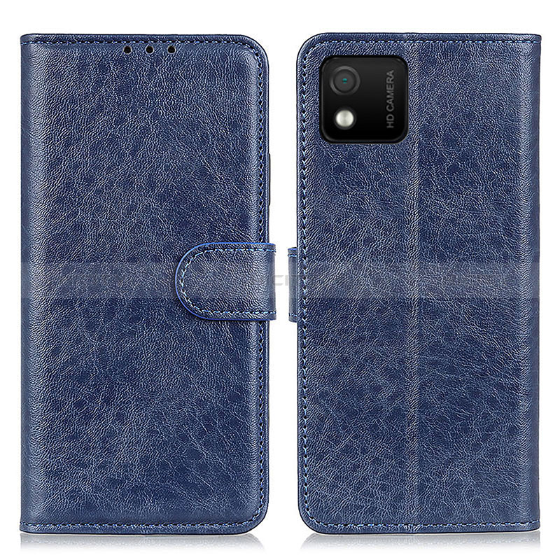 Coque Portefeuille Livre Cuir Etui Clapet A07D pour Wiko Y52 Bleu Plus