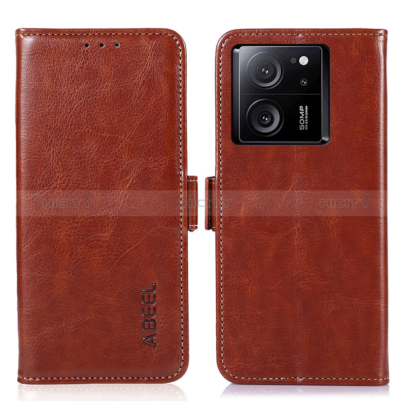 Coque Portefeuille Livre Cuir Etui Clapet A07D pour Xiaomi Mi 13T 5G Marron Plus