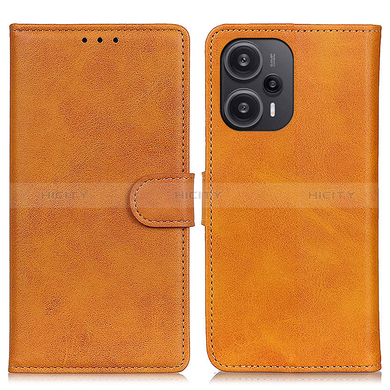 Coque Portefeuille Livre Cuir Etui Clapet A07D pour Xiaomi Poco F5 5G Marron Plus