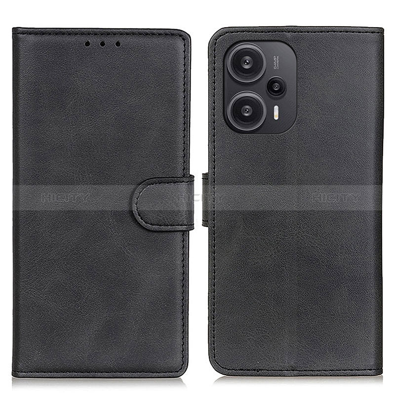 Coque Portefeuille Livre Cuir Etui Clapet A07D pour Xiaomi Poco F5 5G Noir Plus