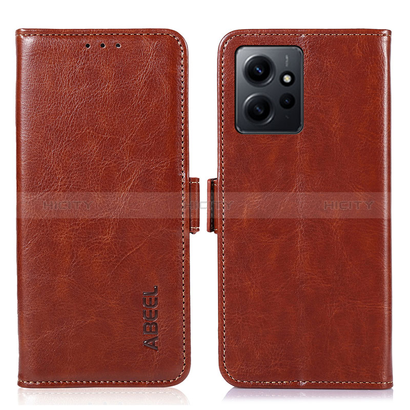 Coque Portefeuille Livre Cuir Etui Clapet A07D pour Xiaomi Redmi Note 12 4G Marron Plus