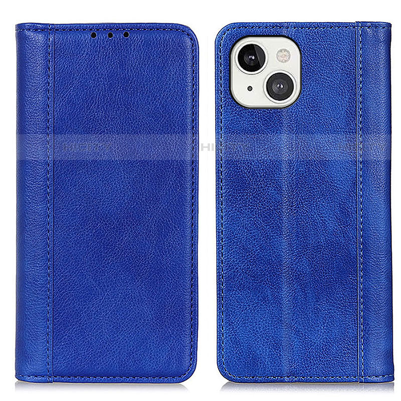 Coque Portefeuille Livre Cuir Etui Clapet A08 pour Apple iPhone 13 Mini Bleu Plus