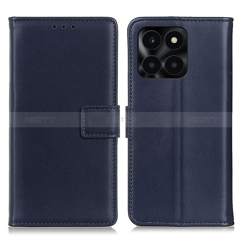 Coque Portefeuille Livre Cuir Etui Clapet A08D pour Huawei Honor X6a Bleu Plus