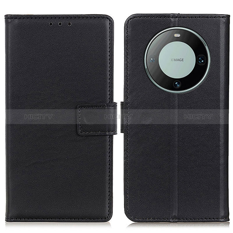 Coque Portefeuille Livre Cuir Etui Clapet A08D pour Huawei Mate 60 Noir Plus