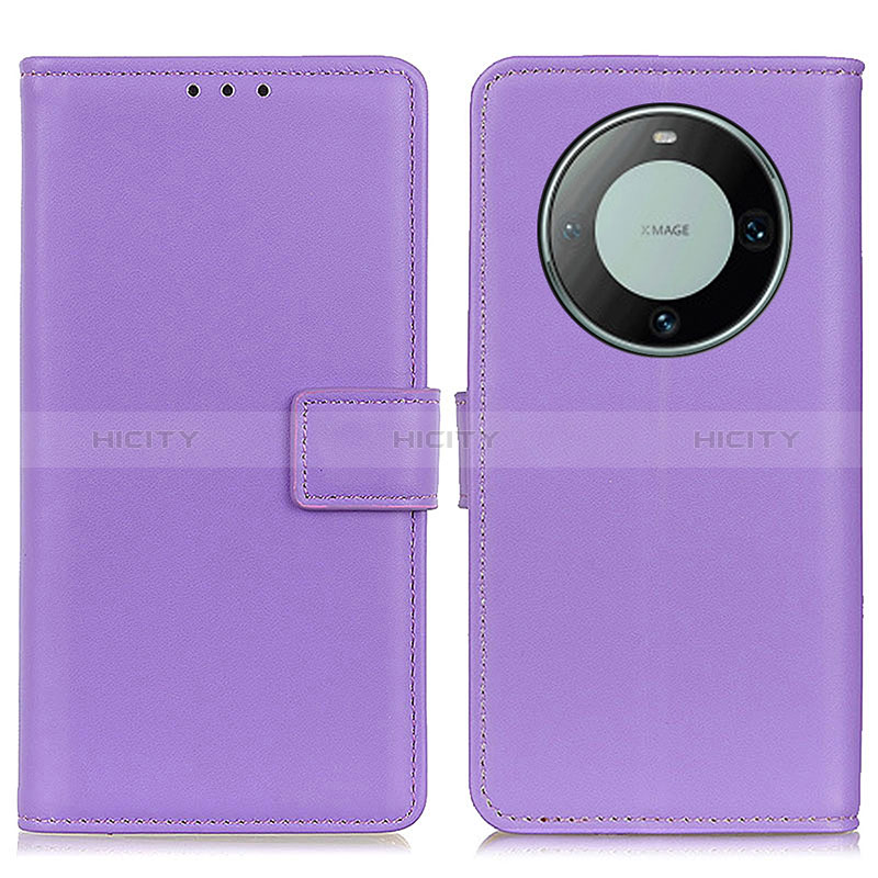 Coque Portefeuille Livre Cuir Etui Clapet A08D pour Huawei Mate 60 Violet Plus