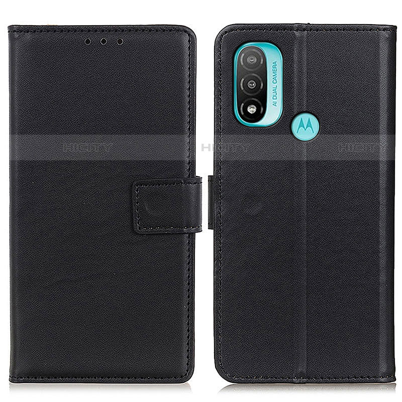 Coque Portefeuille Livre Cuir Etui Clapet A08D pour Motorola Moto E20 Noir Plus