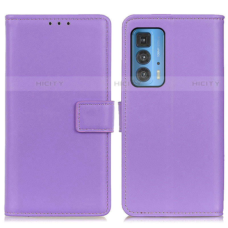 Coque Portefeuille Livre Cuir Etui Clapet A08D pour Motorola Moto Edge 20 Pro 5G Violet Plus