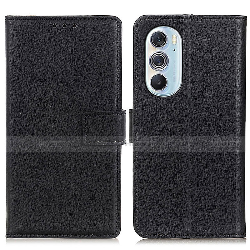 Coque Portefeuille Livre Cuir Etui Clapet A08D pour Motorola Moto Edge 30 Pro 5G Noir Plus