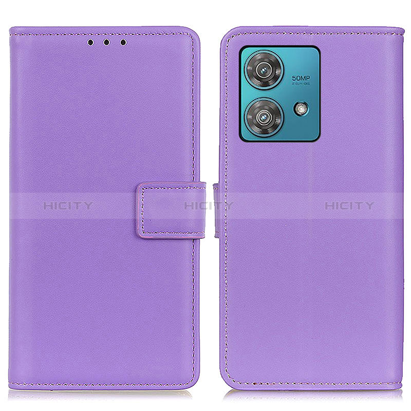 Coque Portefeuille Livre Cuir Etui Clapet A08D pour Motorola Moto Edge 40 Neo 5G Violet Plus