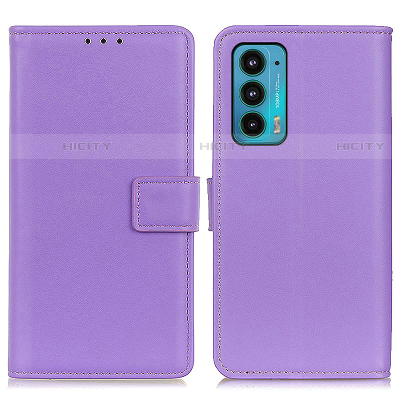 Coque Portefeuille Livre Cuir Etui Clapet A08D pour Motorola Moto Edge Lite 5G Violet Plus