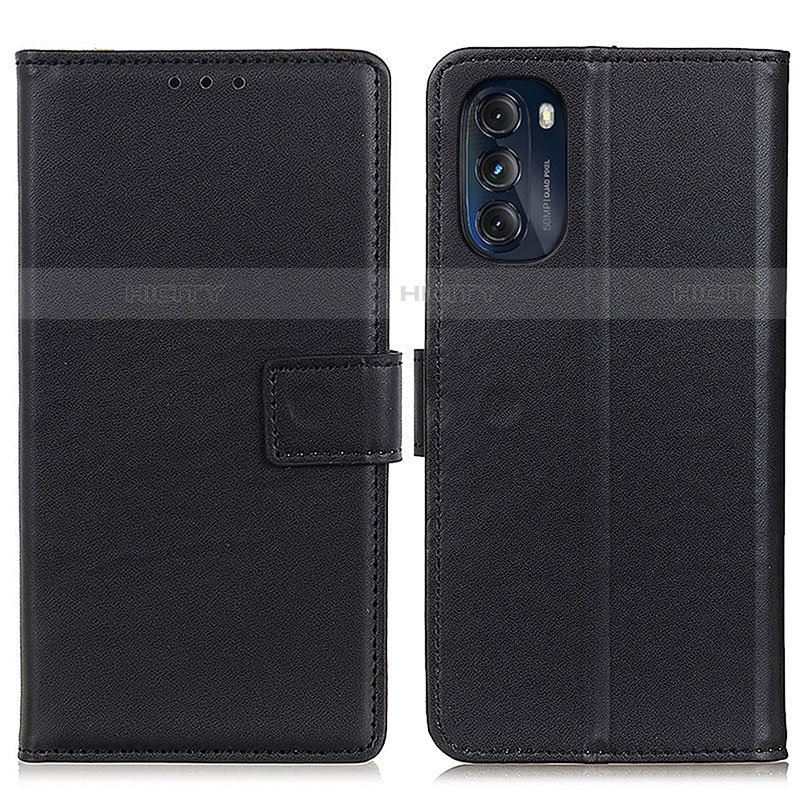 Coque Portefeuille Livre Cuir Etui Clapet A08D pour Motorola Moto G 5G (2022) Noir Plus