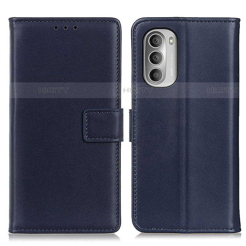 Coque Portefeuille Livre Cuir Etui Clapet A08D pour Motorola Moto G Stylus (2022) 5G Bleu Plus