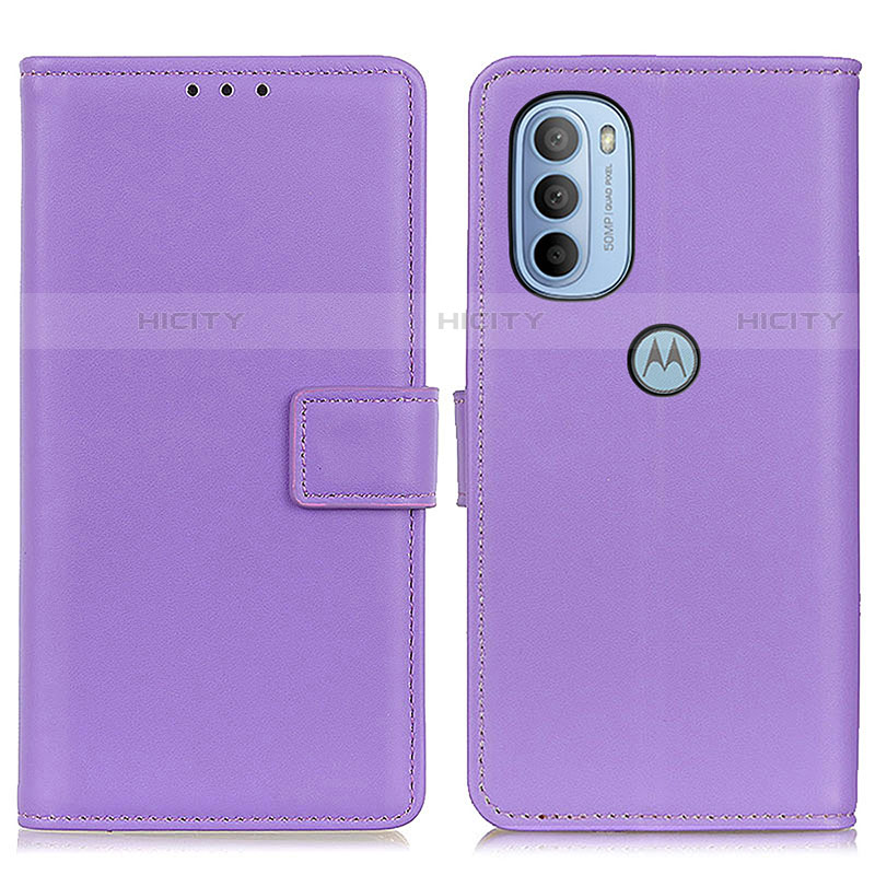 Coque Portefeuille Livre Cuir Etui Clapet A08D pour Motorola Moto G31 Violet Plus