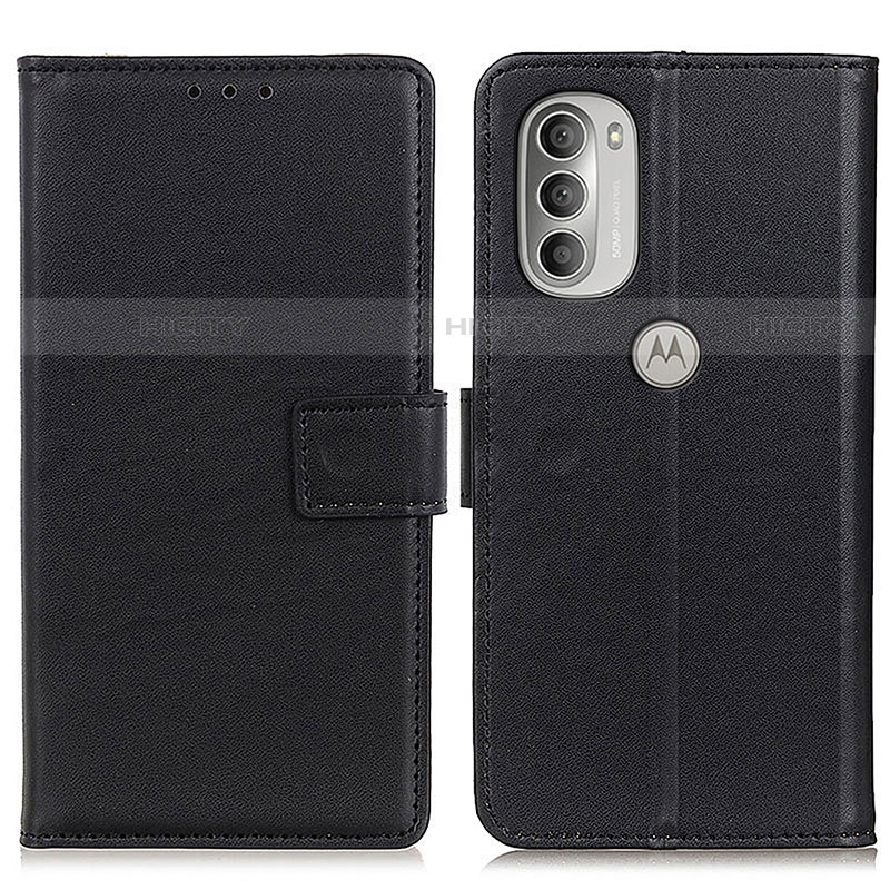 Coque Portefeuille Livre Cuir Etui Clapet A08D pour Motorola Moto G51 5G Noir Plus