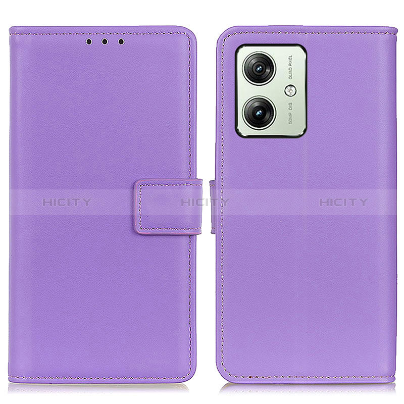 Coque Portefeuille Livre Cuir Etui Clapet A08D pour Motorola Moto G54 5G Violet Plus