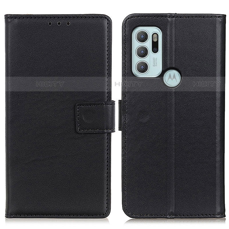 Coque Portefeuille Livre Cuir Etui Clapet A08D pour Motorola Moto G60s Noir Plus