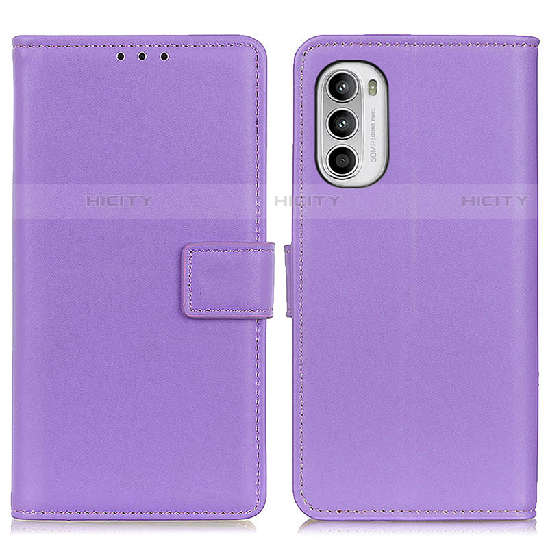 Coque Portefeuille Livre Cuir Etui Clapet A08D pour Motorola Moto G71s 5G Violet Plus