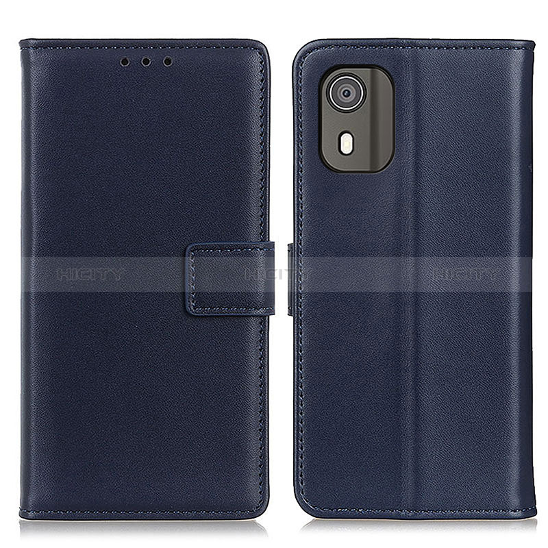 Coque Portefeuille Livre Cuir Etui Clapet A08D pour Nokia C02 Bleu Plus