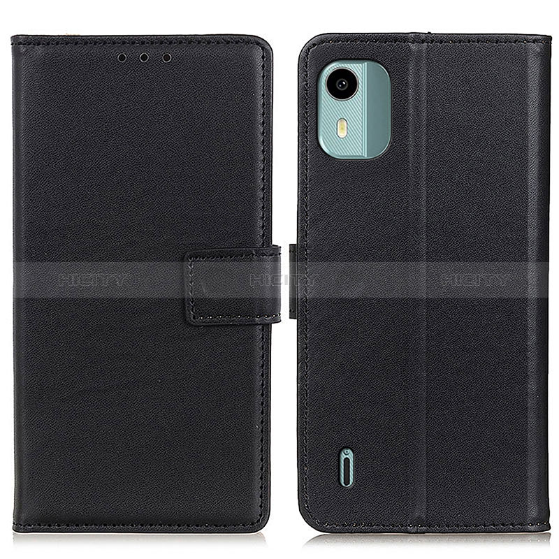 Coque Portefeuille Livre Cuir Etui Clapet A08D pour Nokia C12 Plus Noir Plus