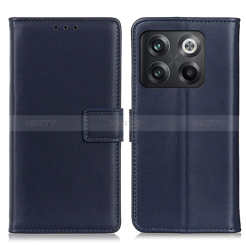 Coque Portefeuille Livre Cuir Etui Clapet A08D pour OnePlus 10T 5G Bleu Plus