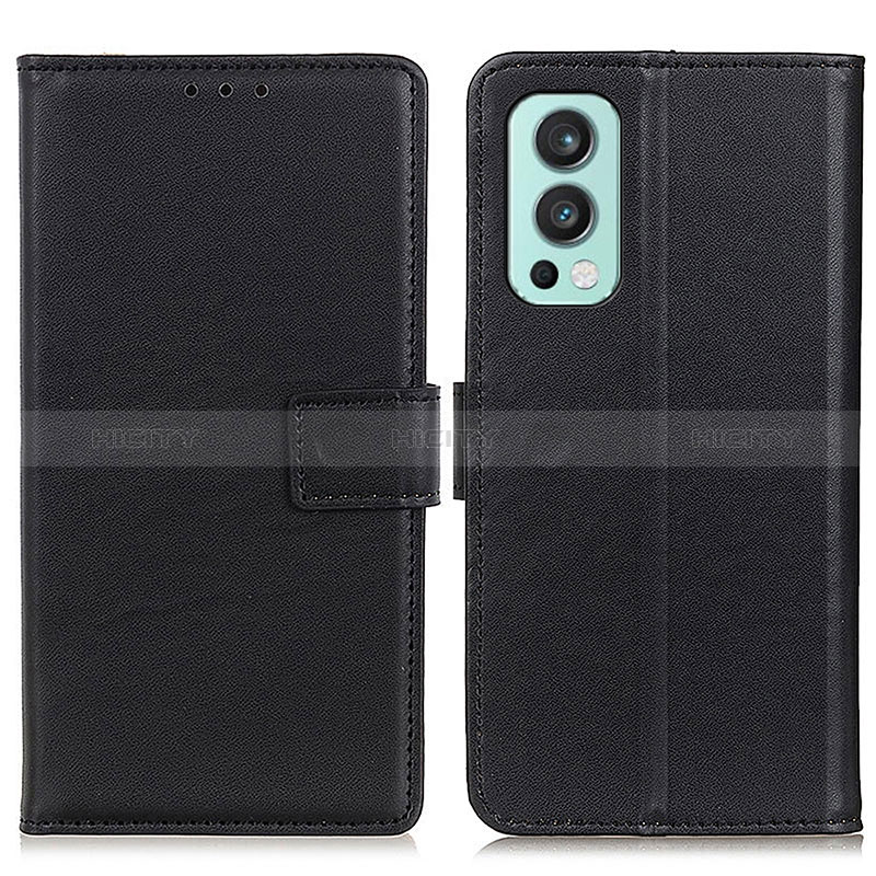 Coque Portefeuille Livre Cuir Etui Clapet A08D pour OnePlus Nord 2 5G Noir Plus