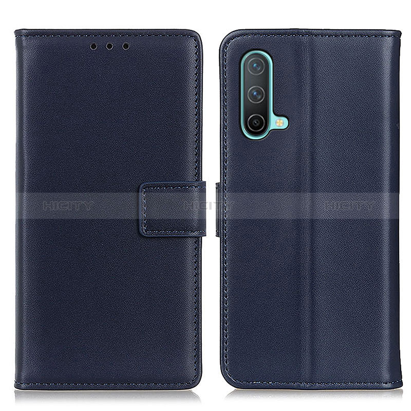 Coque Portefeuille Livre Cuir Etui Clapet A08D pour OnePlus Nord CE 5G Bleu Plus