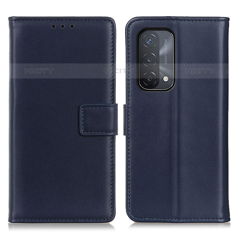 Coque Portefeuille Livre Cuir Etui Clapet A08D pour OnePlus Nord N200 5G Bleu Plus