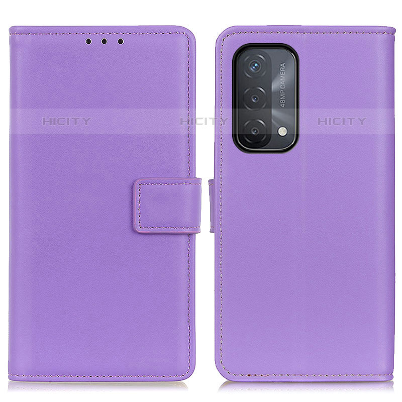 Coque Portefeuille Livre Cuir Etui Clapet A08D pour OnePlus Nord N200 5G Violet Plus