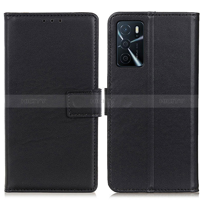 Coque Portefeuille Livre Cuir Etui Clapet A08D pour Oppo A16 Noir Plus