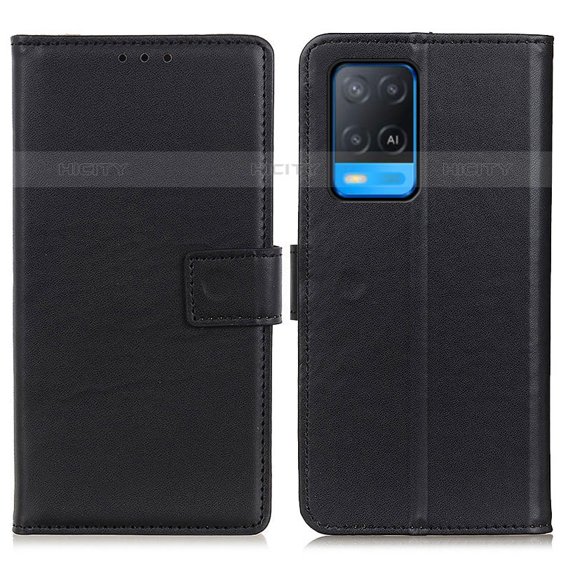 Coque Portefeuille Livre Cuir Etui Clapet A08D pour Oppo A54 4G Noir Plus