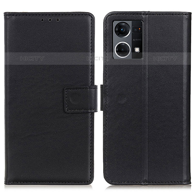 Coque Portefeuille Livre Cuir Etui Clapet A08D pour Oppo F21 Pro 4G Noir Plus