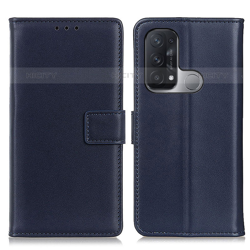 Coque Portefeuille Livre Cuir Etui Clapet A08D pour Oppo Reno5 A Bleu Plus