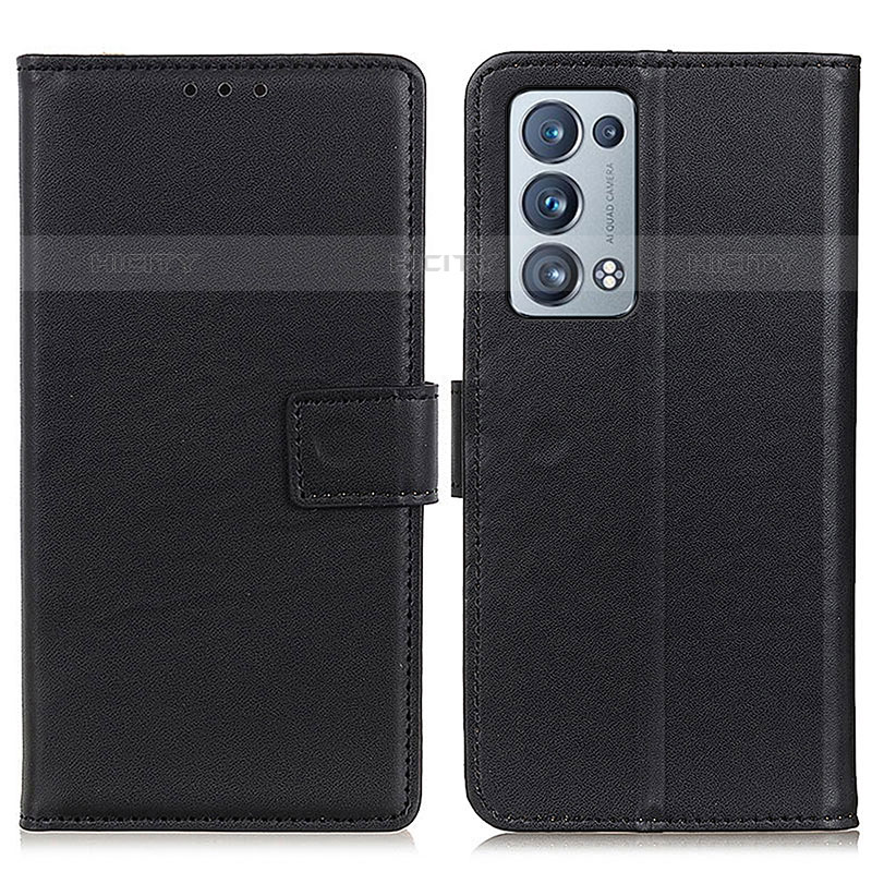 Coque Portefeuille Livre Cuir Etui Clapet A08D pour Oppo Reno6 Pro+ Plus 5G Noir Plus