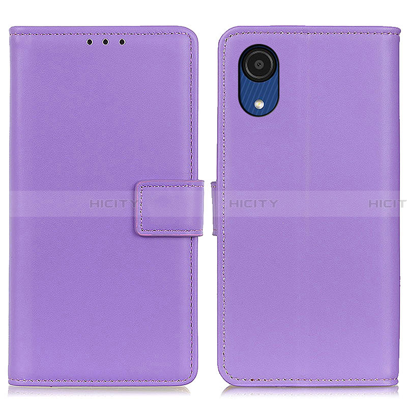 Coque Portefeuille Livre Cuir Etui Clapet A08D pour Samsung Galaxy A03 Core Violet Plus