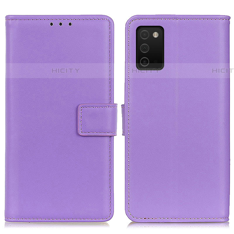 Coque Portefeuille Livre Cuir Etui Clapet A08D pour Samsung Galaxy A03s Violet Plus