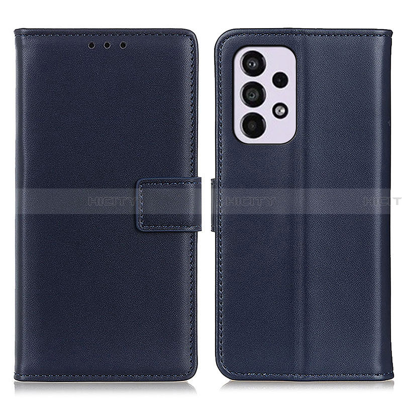 Coque Portefeuille Livre Cuir Etui Clapet A08D pour Samsung Galaxy A33 5G Bleu Plus