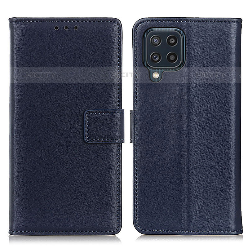 Coque Portefeuille Livre Cuir Etui Clapet A08D pour Samsung Galaxy M32 4G Bleu Plus