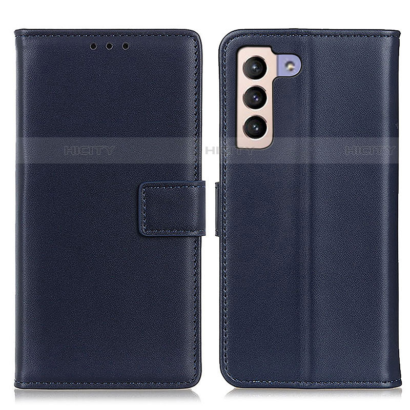 Coque Portefeuille Livre Cuir Etui Clapet A08D pour Samsung Galaxy S21 FE 5G Bleu Plus
