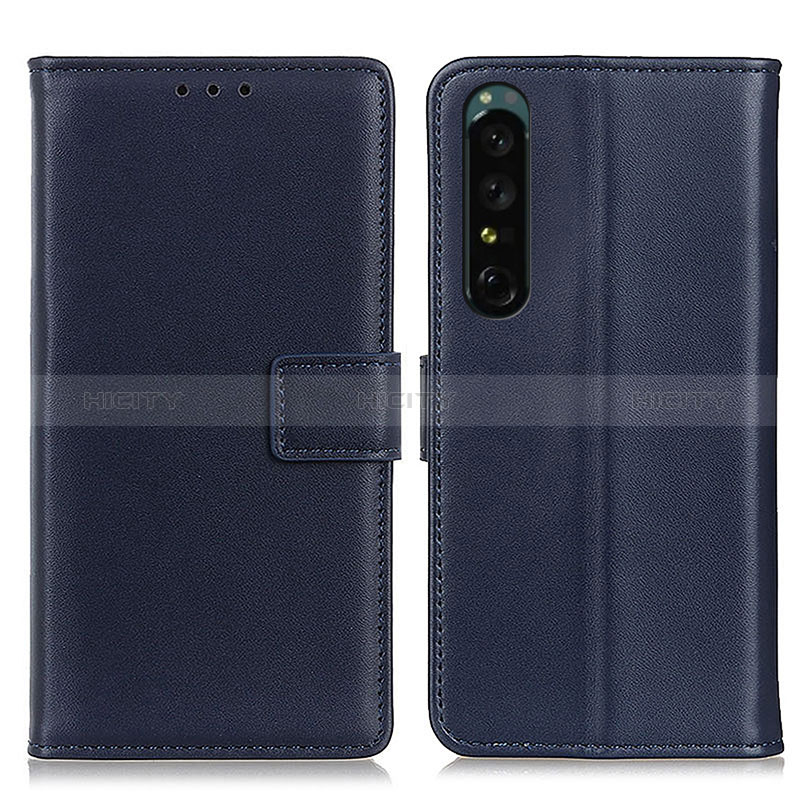 Coque Portefeuille Livre Cuir Etui Clapet A08D pour Sony Xperia 1 IV Bleu Plus