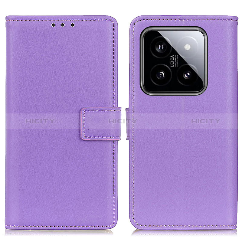 Coque Portefeuille Livre Cuir Etui Clapet A08D pour Xiaomi Mi 14 5G Violet Plus