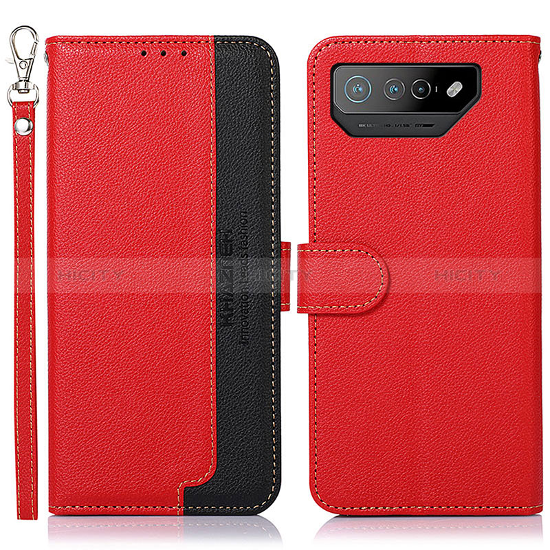 Coque Portefeuille Livre Cuir Etui Clapet A09D pour Asus ROG Phone 7 Pro Rouge Plus