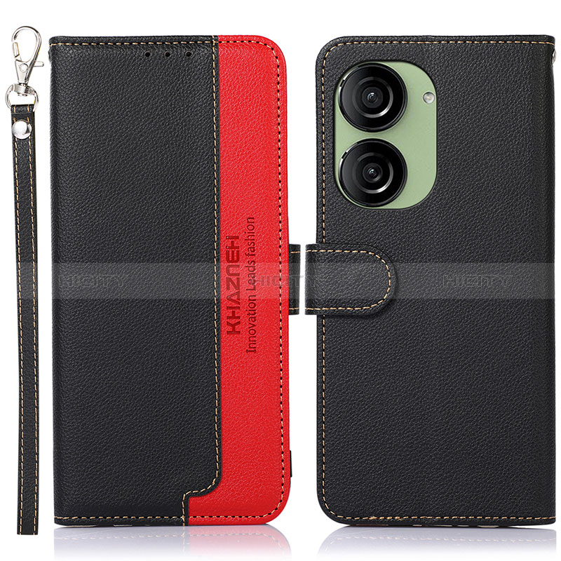 Coque Portefeuille Livre Cuir Etui Clapet A09D pour Asus ZenFone 10 Noir Plus