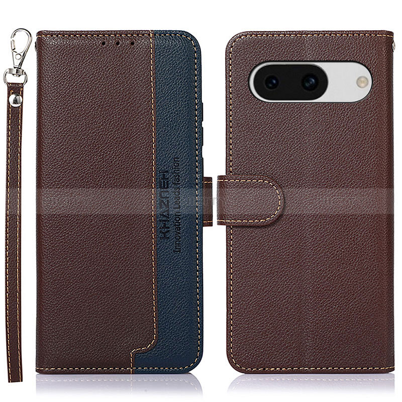 Coque Portefeuille Livre Cuir Etui Clapet A09D pour Google Pixel 8a 5G Marron Plus