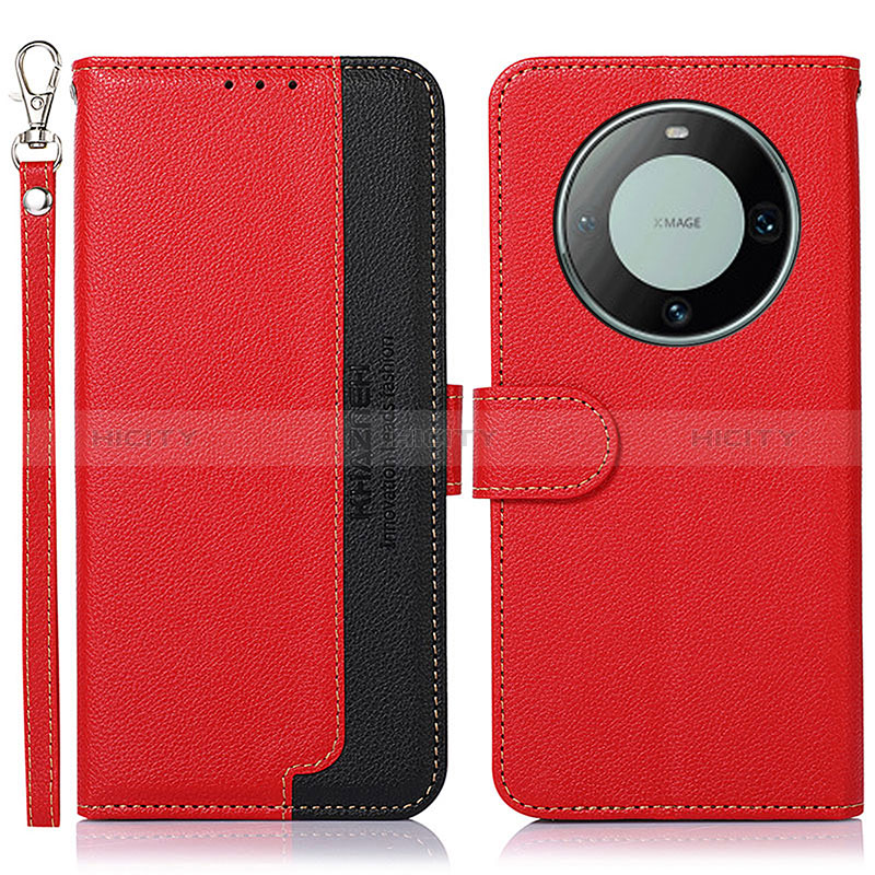 Coque Portefeuille Livre Cuir Etui Clapet A09D pour Huawei Mate 60 Rouge Plus