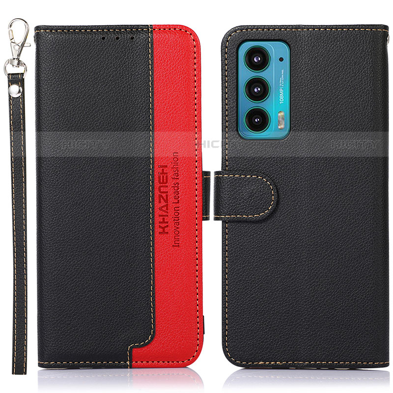 Coque Portefeuille Livre Cuir Etui Clapet A09D pour Motorola Moto Edge 20 5G Noir Plus