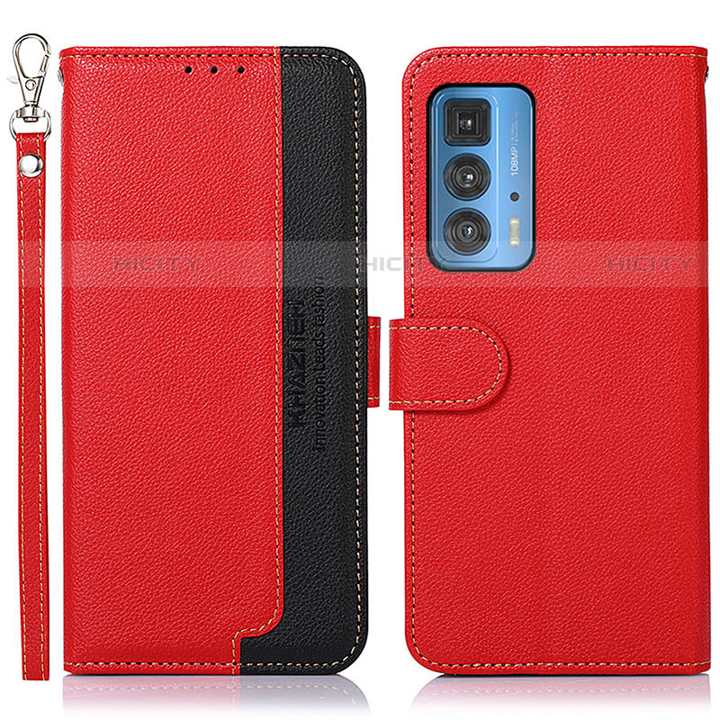 Coque Portefeuille Livre Cuir Etui Clapet A09D pour Motorola Moto Edge 20 Pro 5G Rouge Plus