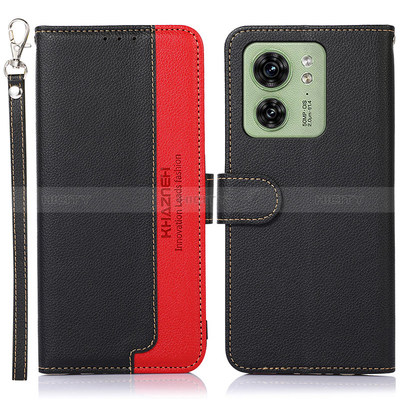 Coque Portefeuille Livre Cuir Etui Clapet A09D pour Motorola Moto Edge (2023) 5G Noir Plus