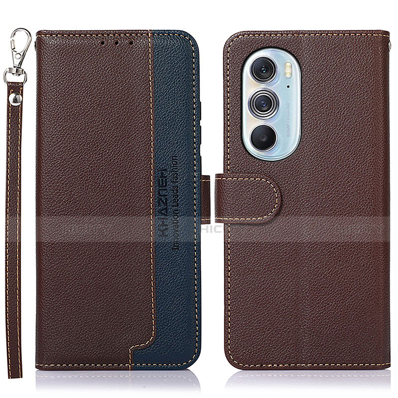 Coque Portefeuille Livre Cuir Etui Clapet A09D pour Motorola Moto Edge 30 Pro 5G Marron Plus