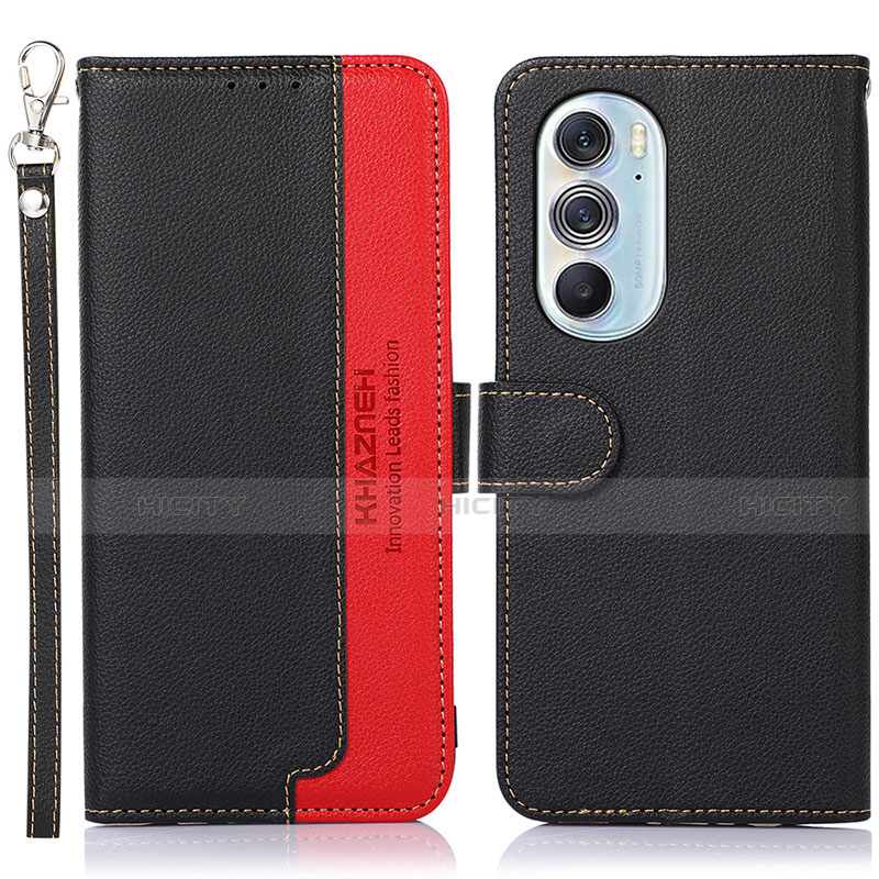 Coque Portefeuille Livre Cuir Etui Clapet A09D pour Motorola Moto Edge 30 Pro 5G Noir Plus